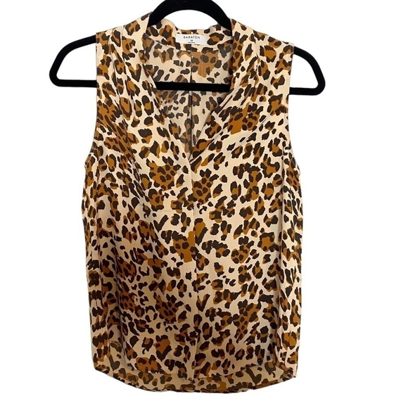 Aritzia Babaton Sleeveless Power Blouse Leopard-print Sleeveless Blouse - Picture 5 of 12